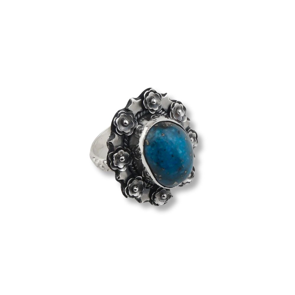 Small Flower Turquoise Ring