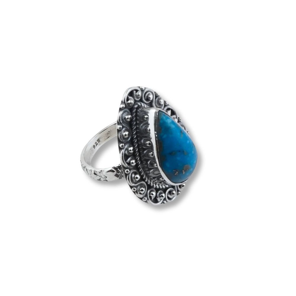 Marquise Turquoise Ring | Sleek Elegance